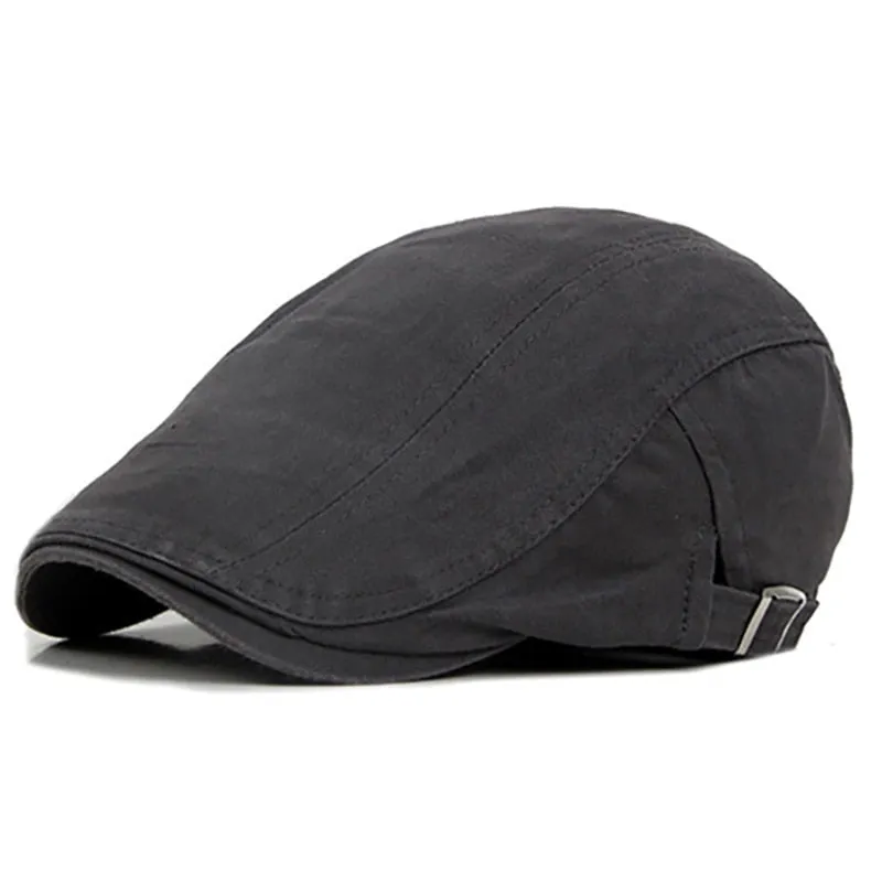 Fashion Men Women Plaid Cotton Flat Cap Summer Spring Sun Hat Adjustable Cotton Newsboy Ivy Adjustable Beret Cap