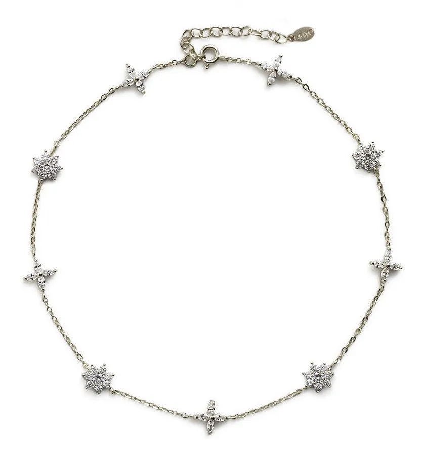 Fleur Pavé Crystal Choker
