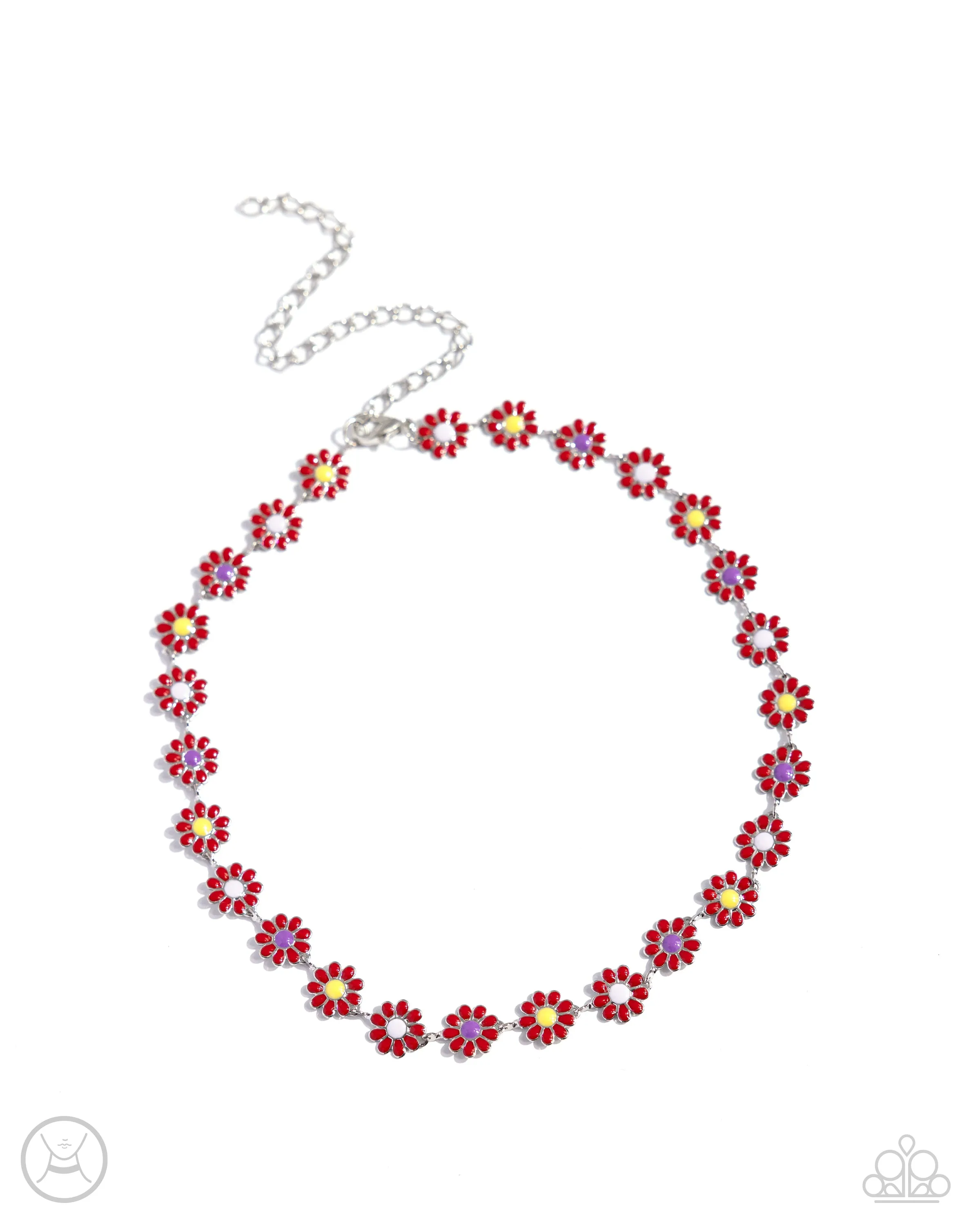 Floral Falsetto - Red Necklace