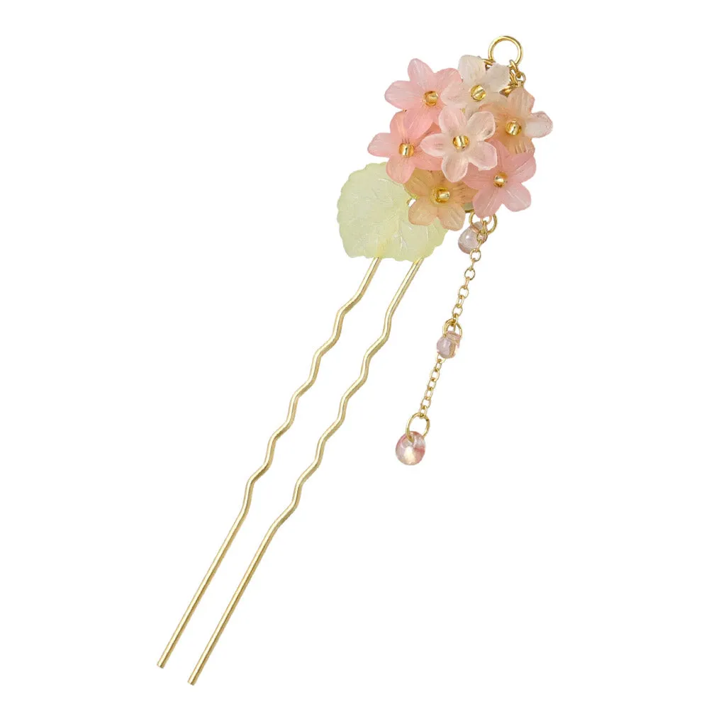Flower Cluster Kanzashi Hairpin