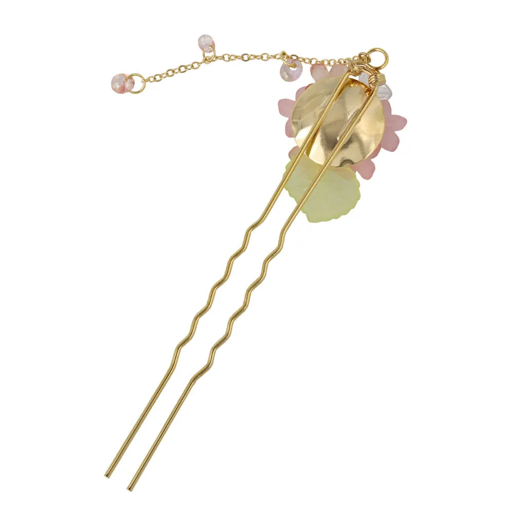 Flower Cluster Kanzashi Hairpin