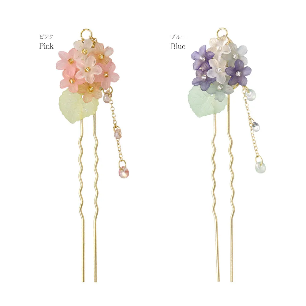 Flower Cluster Kanzashi Hairpin