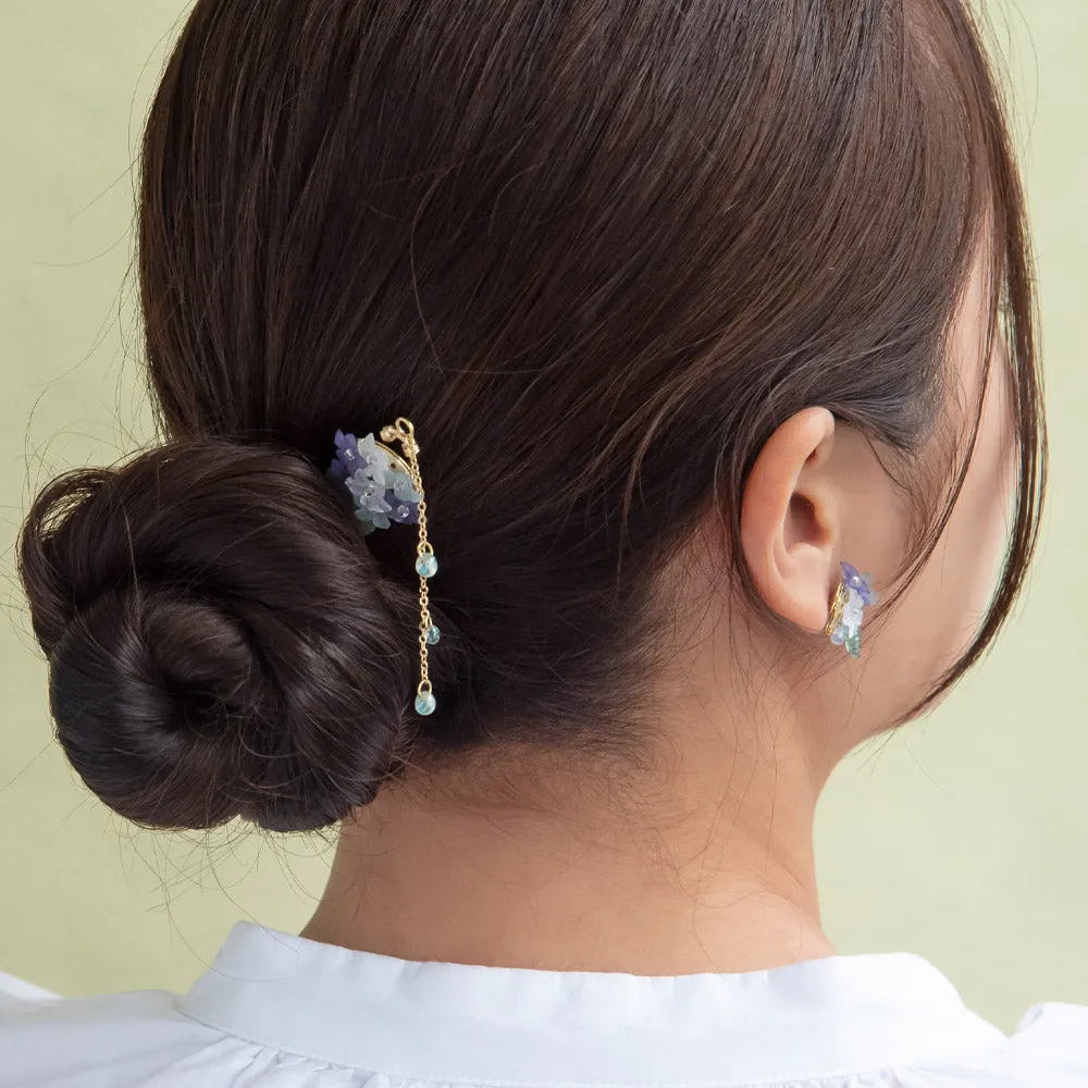Flower Cluster Kanzashi Hairpin