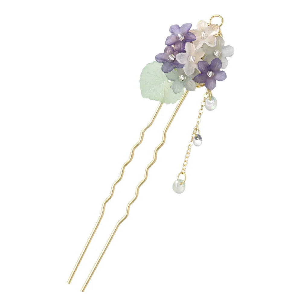 Flower Cluster Kanzashi Hairpin