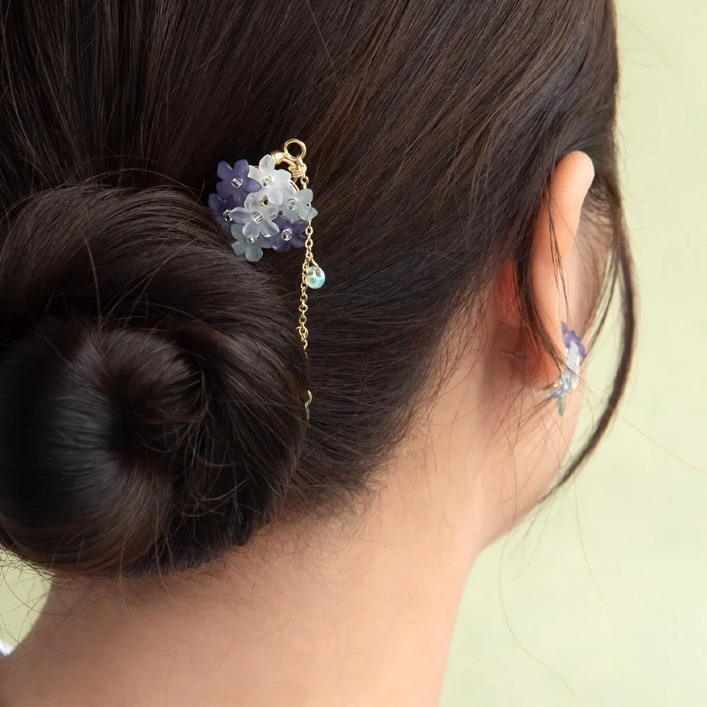 Flower Cluster Kanzashi Hairpin