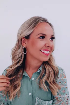 Gabbie Beaded Earrings - Opal Blue