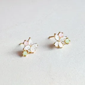 Gabriella Crystal Petal Mini Stud Earrings
