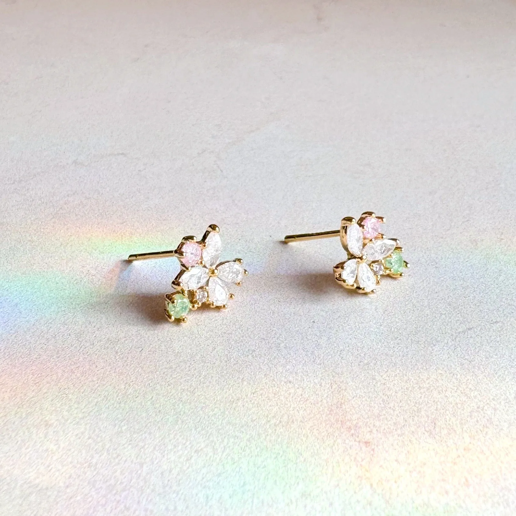 Gabriella Crystal Petal Mini Stud Earrings