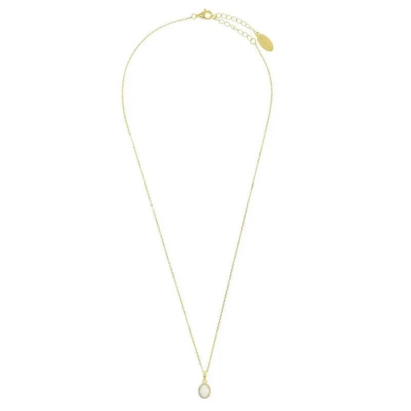 Georgini Opal Glow Blackwattle Pendant - Gold