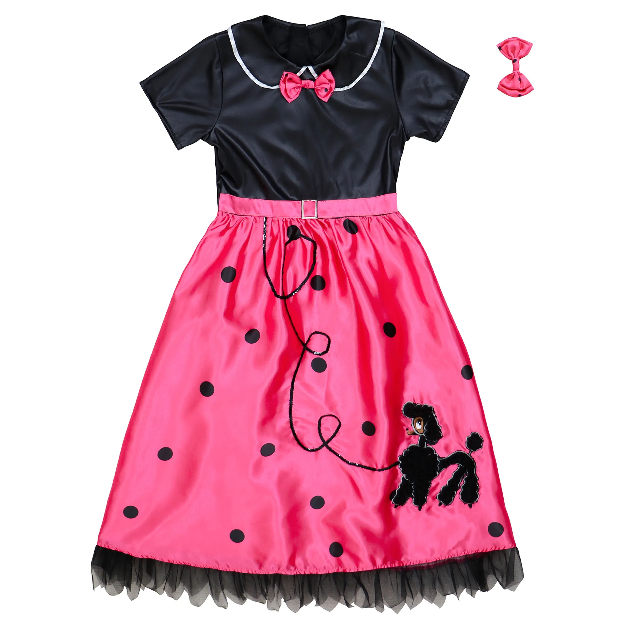 Girls Poodle Dress Hairpin Set Halloween Costume