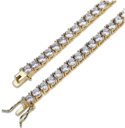Glamorous 4MM 925 Silver Tennis Choker with Radiant Cubic Zirconia
