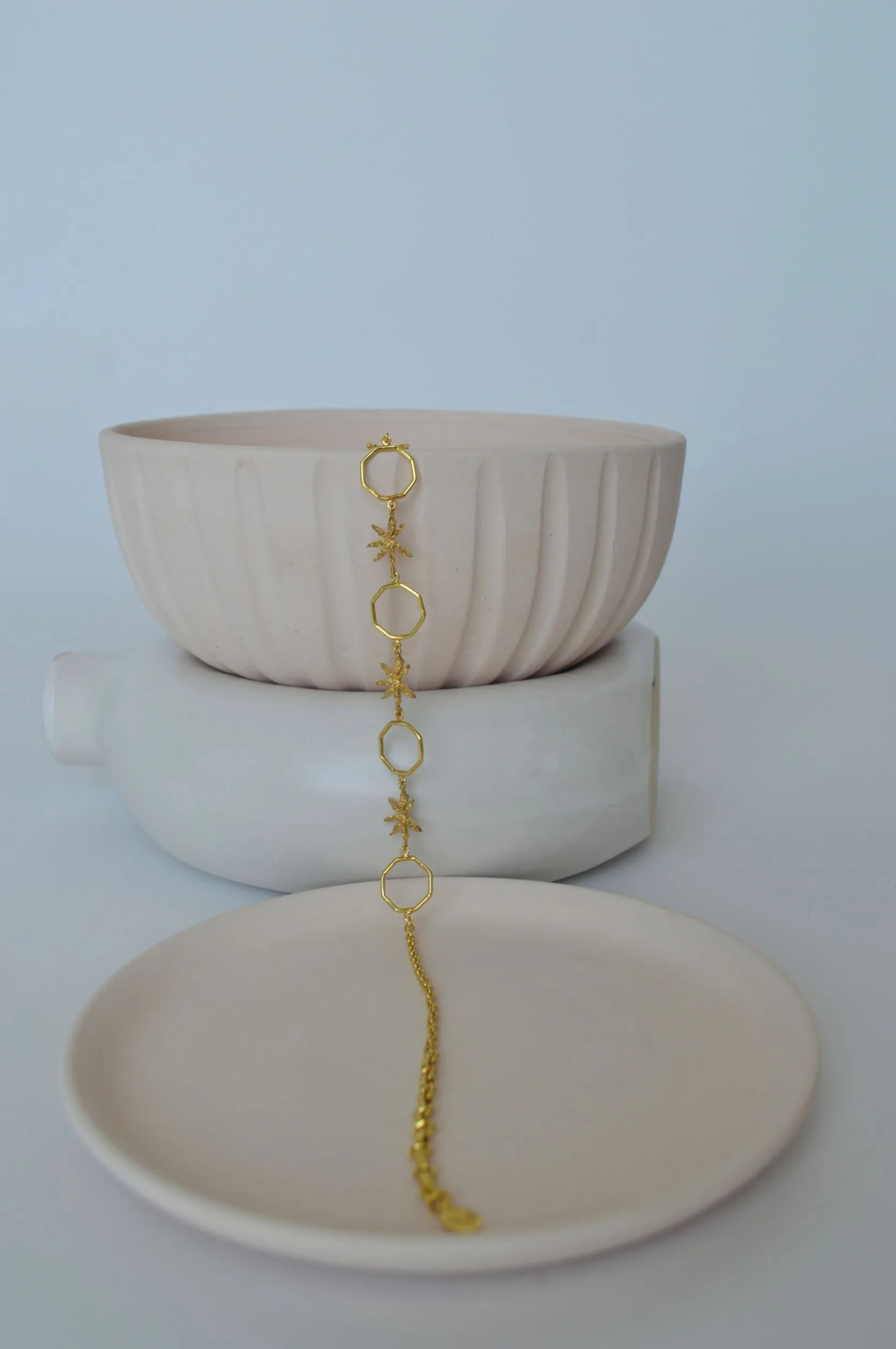 Gold Brass Linked Cinnamon Choker