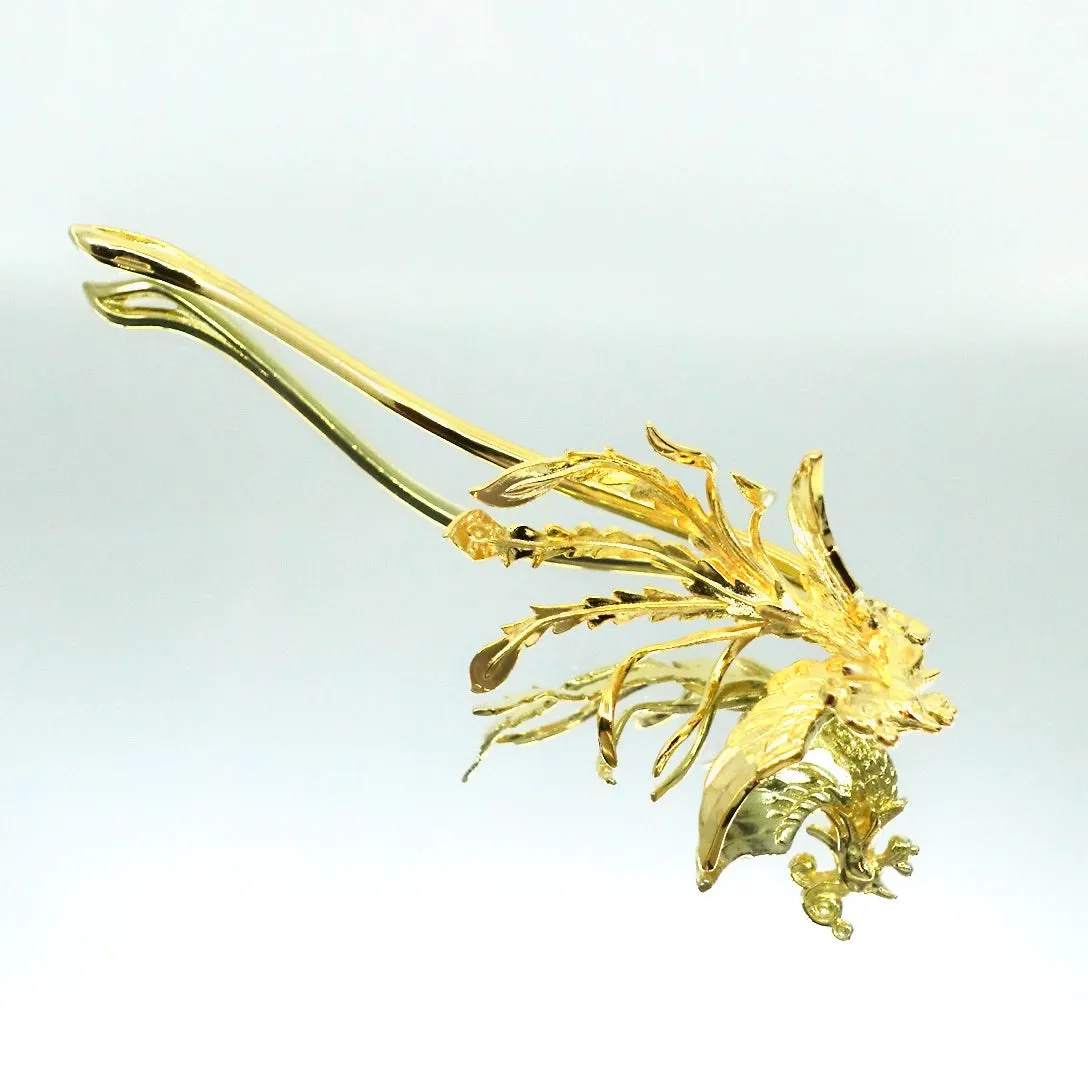 Gold Phoenix Statement Hairpin