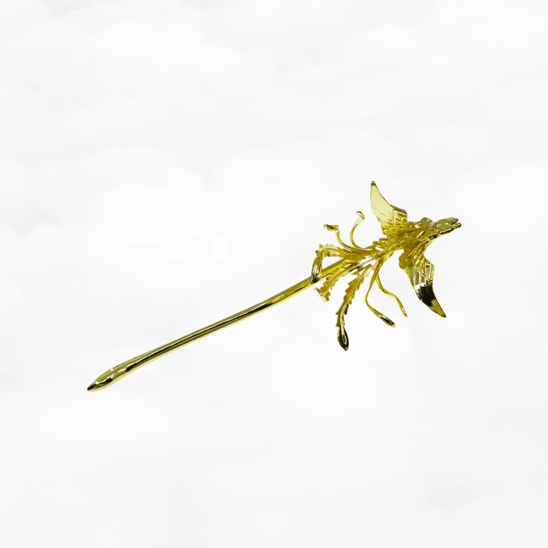 Gold Phoenix Statement Hairpin