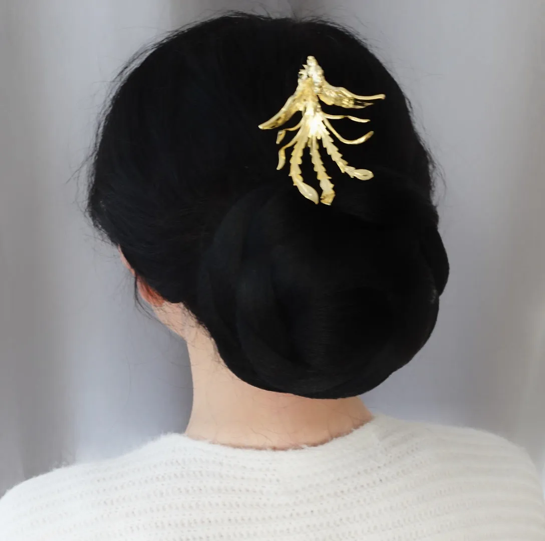 Gold Phoenix Statement Hairpin