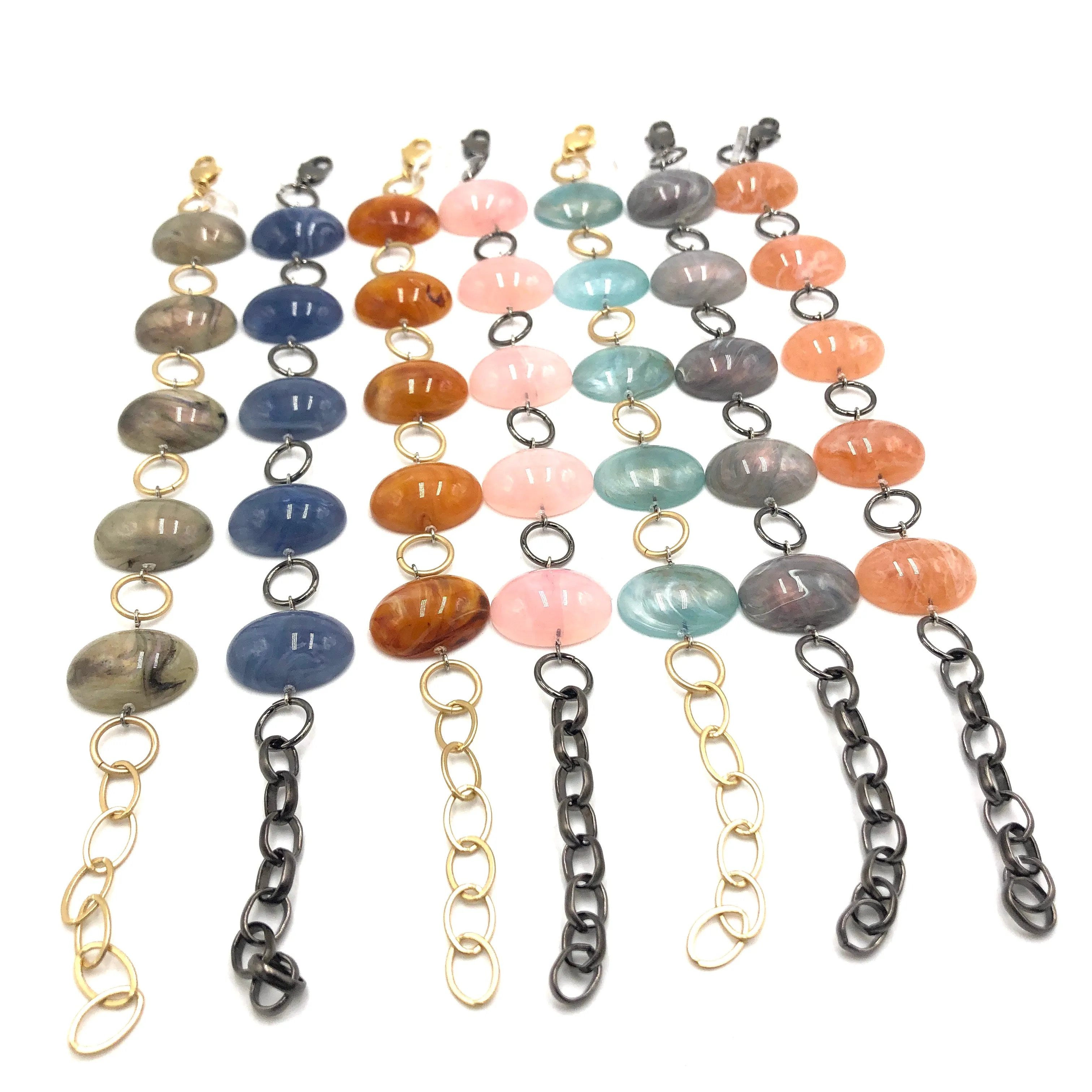 Grey Aurora Gemz Stations Bracelet