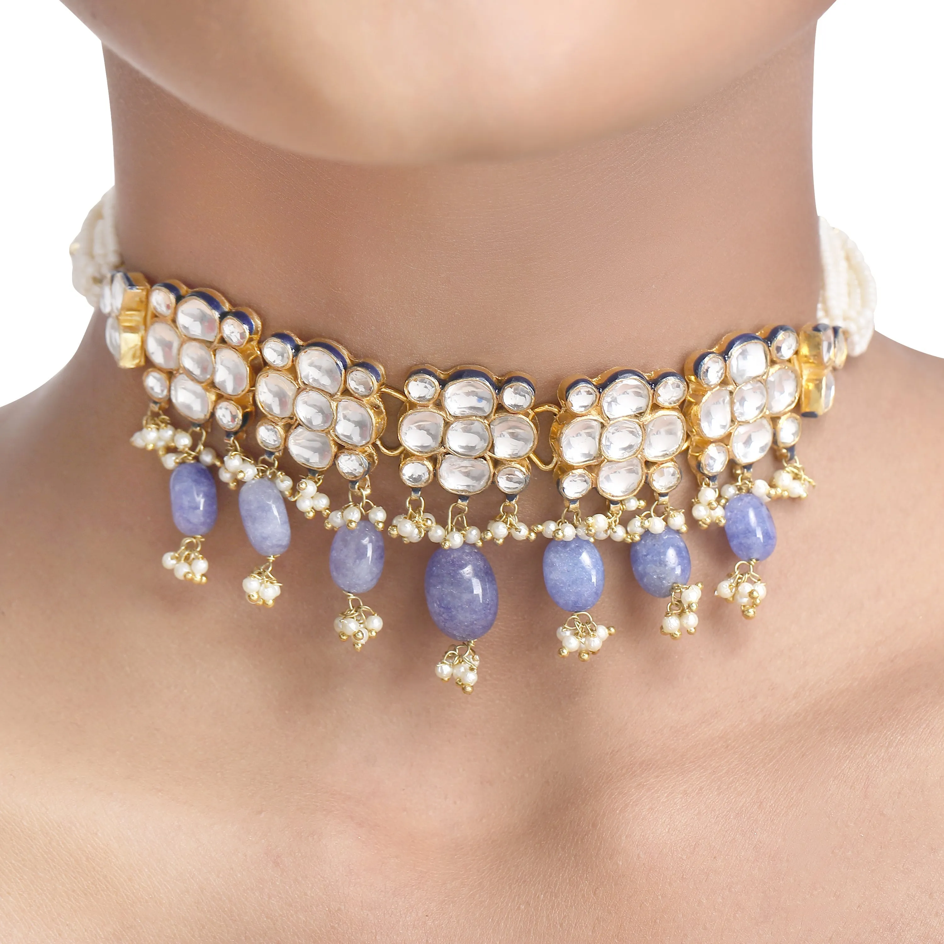 GULUBAND Nirmiti KUNDAN CHOKER SET