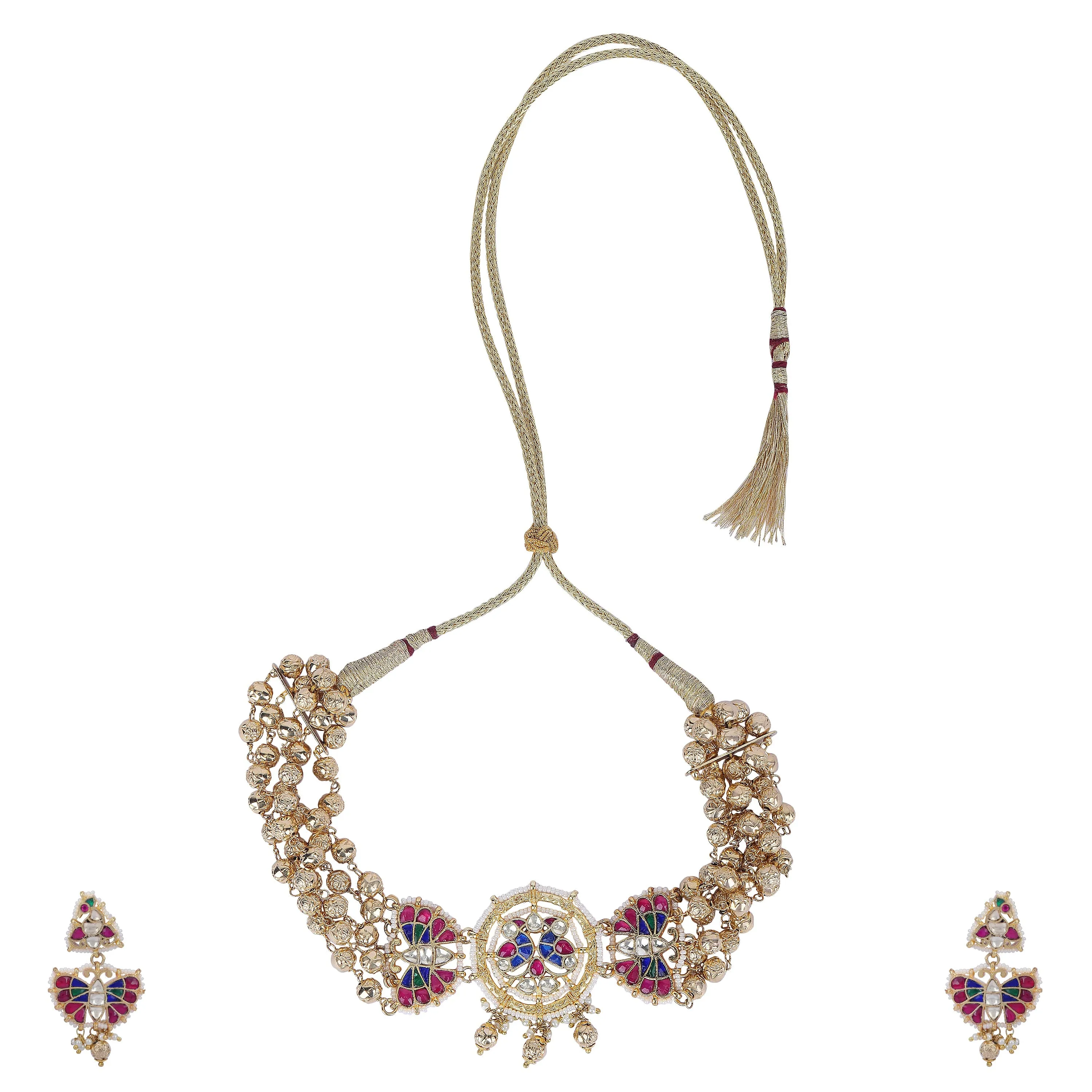 GULUBAND Nisama CHOKER KUNDAN SET