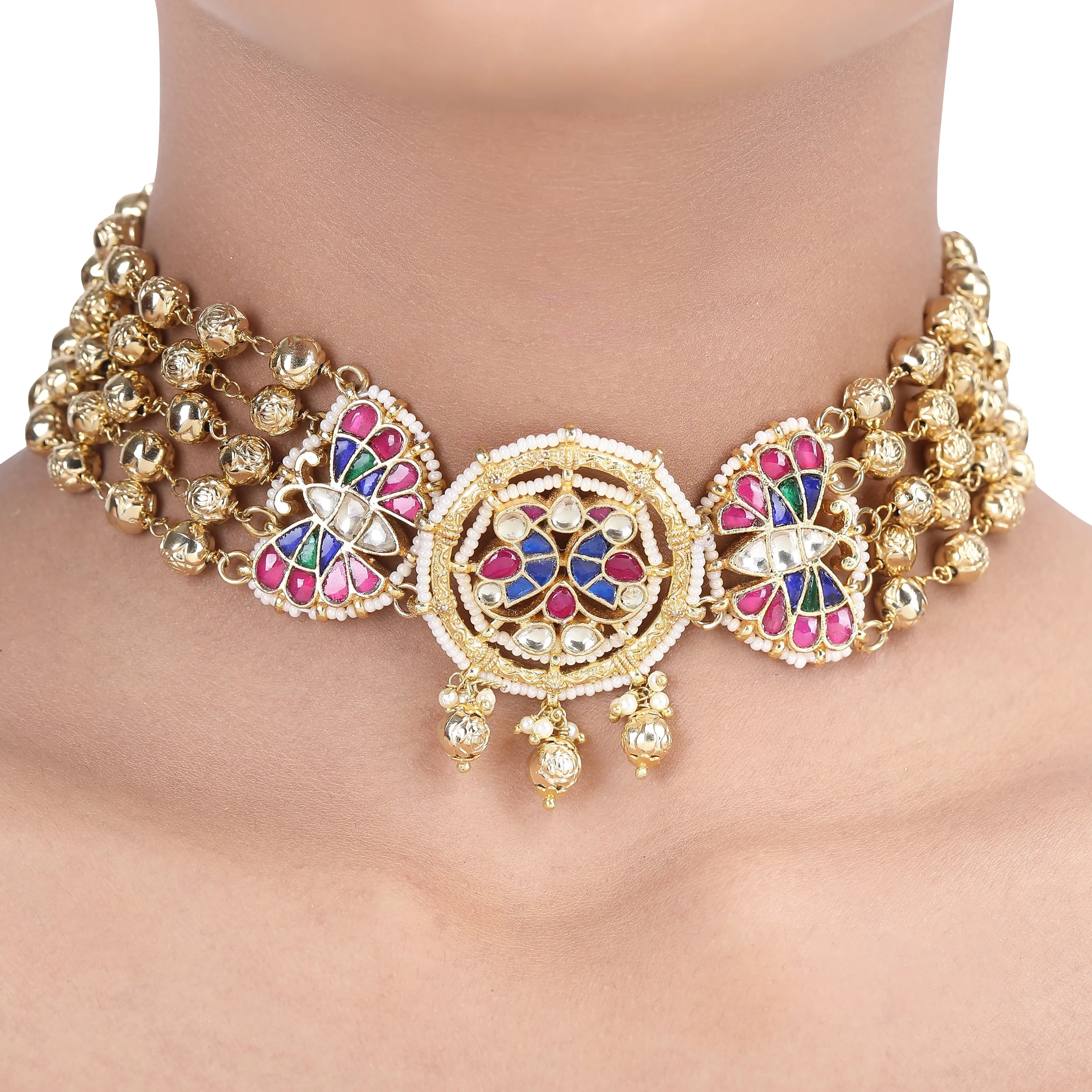 GULUBAND Nisama CHOKER KUNDAN SET