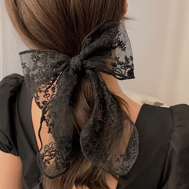 Hair Pins for Women Lace Bow Charm Hairpin New Simple Fashion Light Hairpin Jewelry Accessories Wholesale
