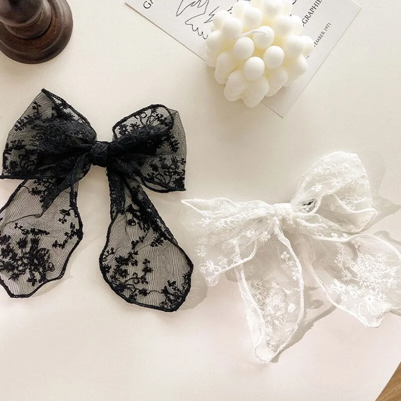 Hair Pins for Women Lace Bow Charm Hairpin New Simple Fashion Light Hairpin Jewelry Accessories Wholesale