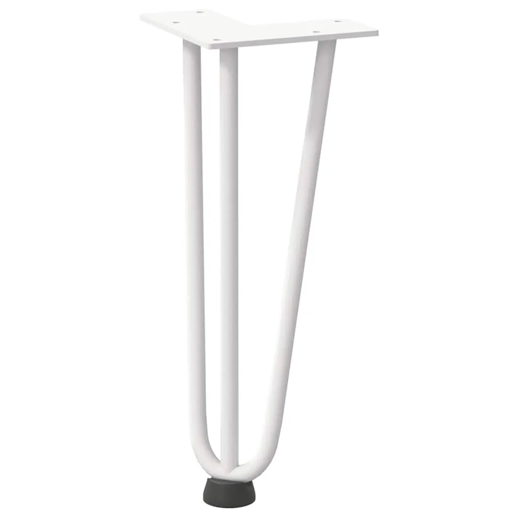 Hairpin Table Legs 4 pcs White 30 cm Solid Steel