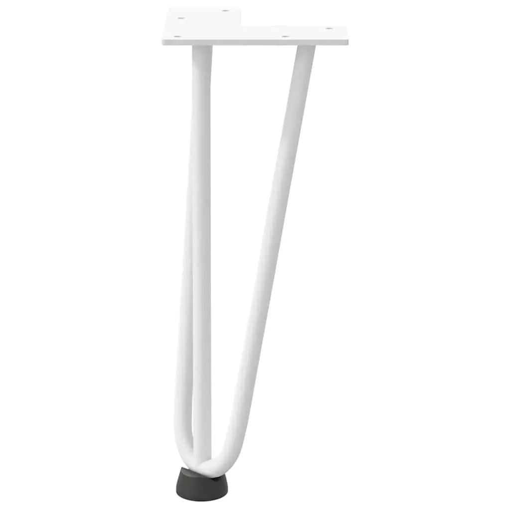 Hairpin Table Legs 4 pcs White 30 cm Solid Steel