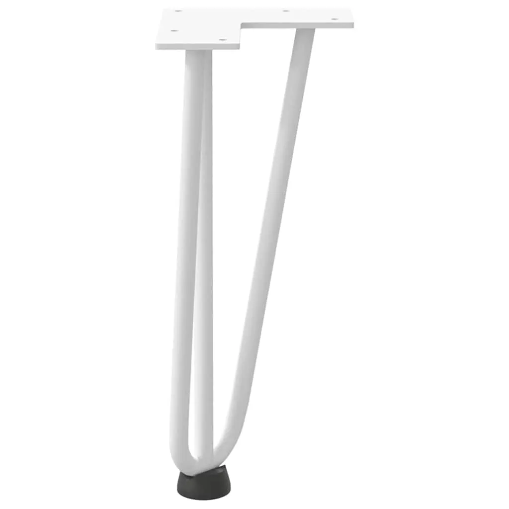 Hairpin Table Legs 4 pcs White 30 cm Solid Steel