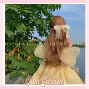 Hairpin top clip with big bow