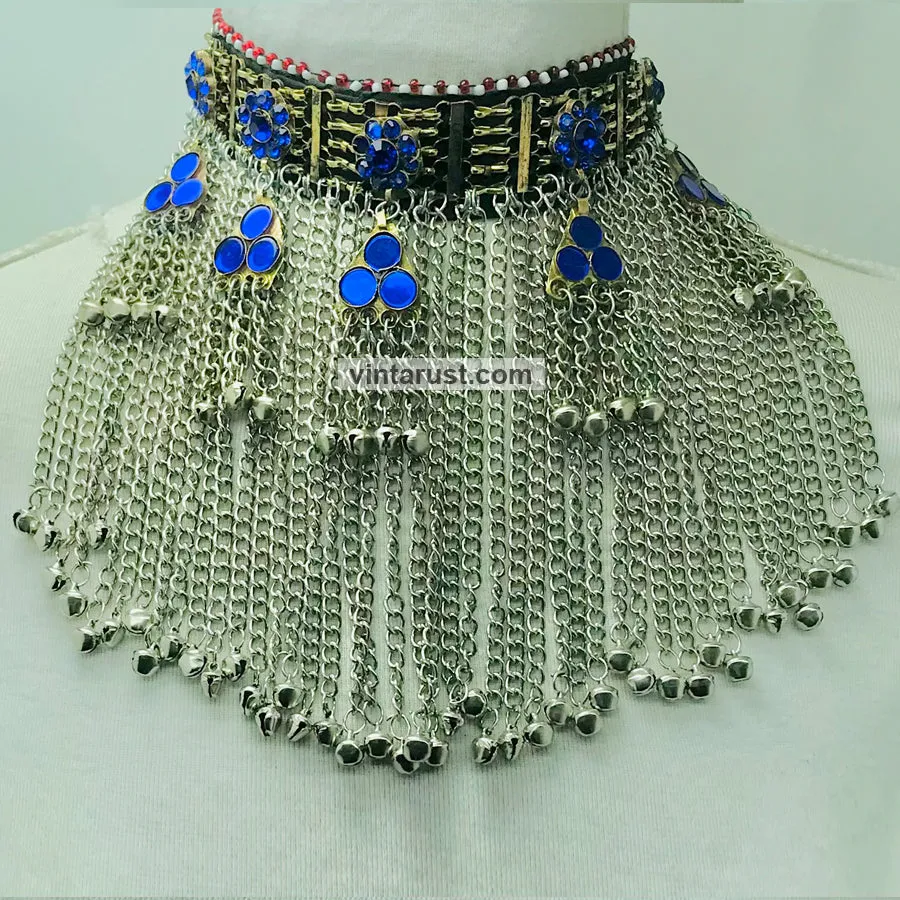 Handmade Kuchi Choker Necklace With Long Bells