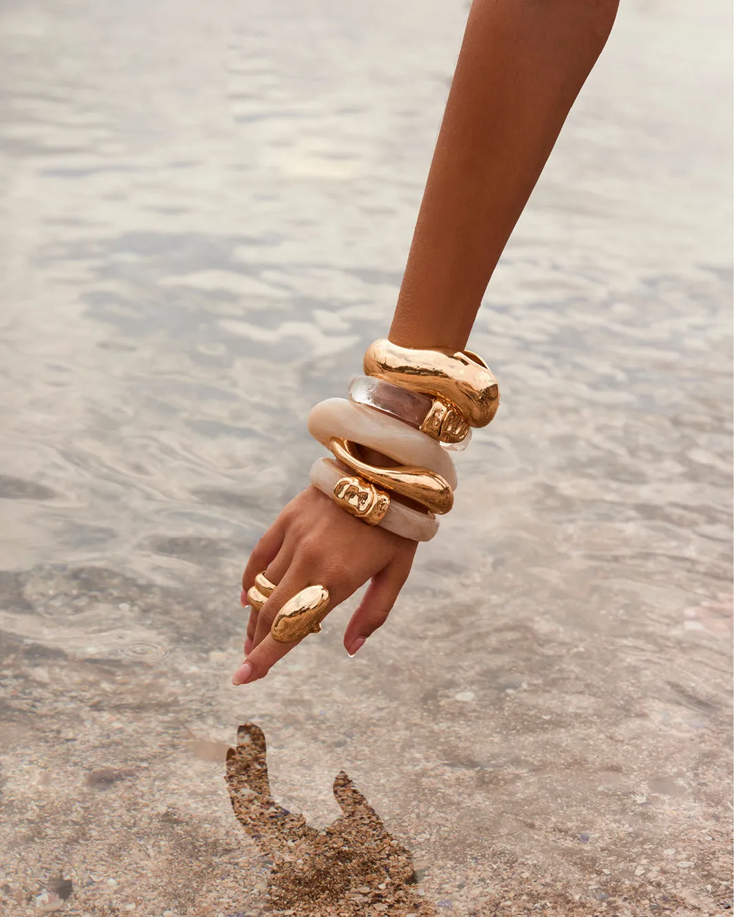 HARMONY BANGLE - GOLD PLATED 18K