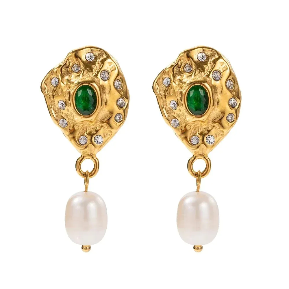 Harmony Pearl Zircon Earrings