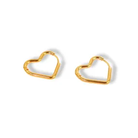Heart Huggie Earrings