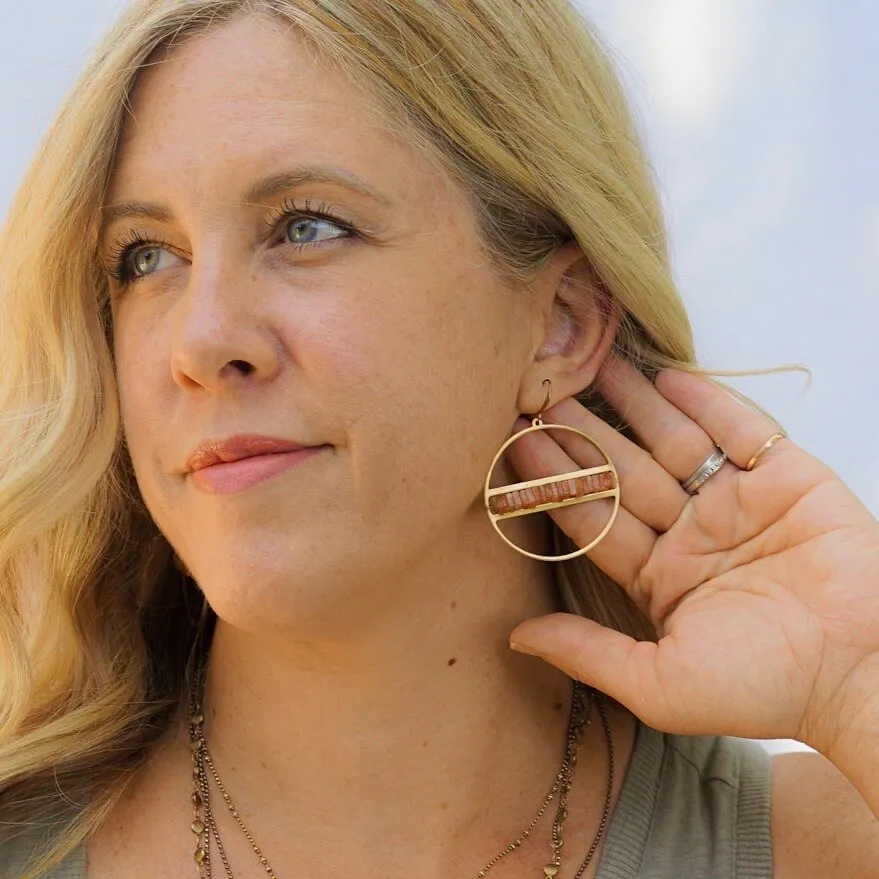Heishi Hoop Earrings