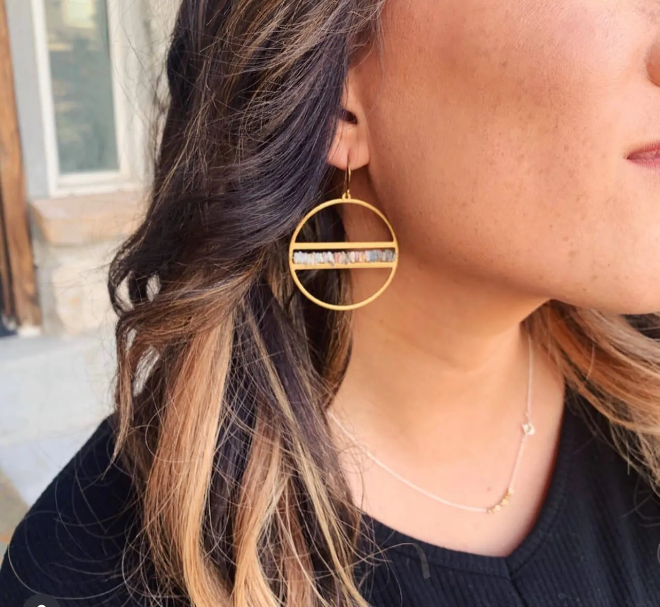 Heishi Hoop Earrings