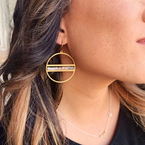 Heishi Hoop Earrings