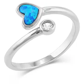 Hidden Lake Glacial Pools Opal Wrap Ring