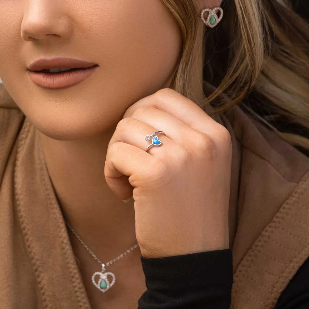 Hidden Lake Glacial Pools Opal Wrap Ring