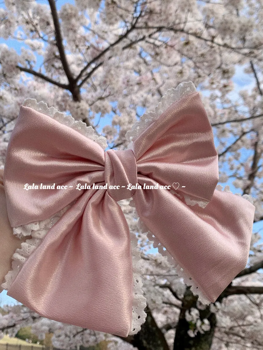 Homemade imported satin bow hairpin hair accessories