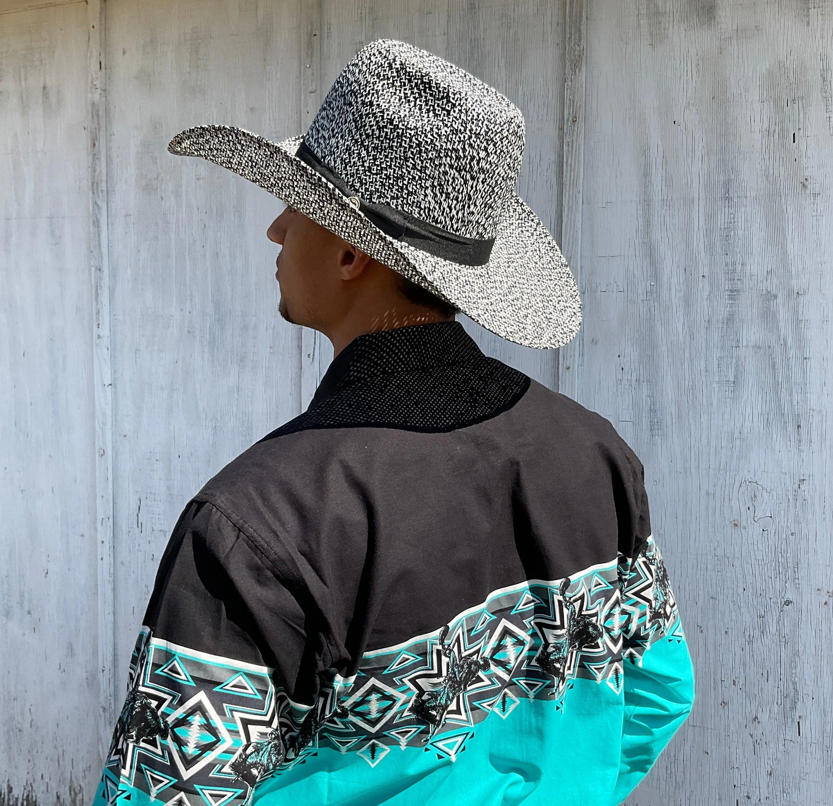 Hooey by Resistol Del Rio K Black/White Straw Cowboy Hat RSHODRK8342M