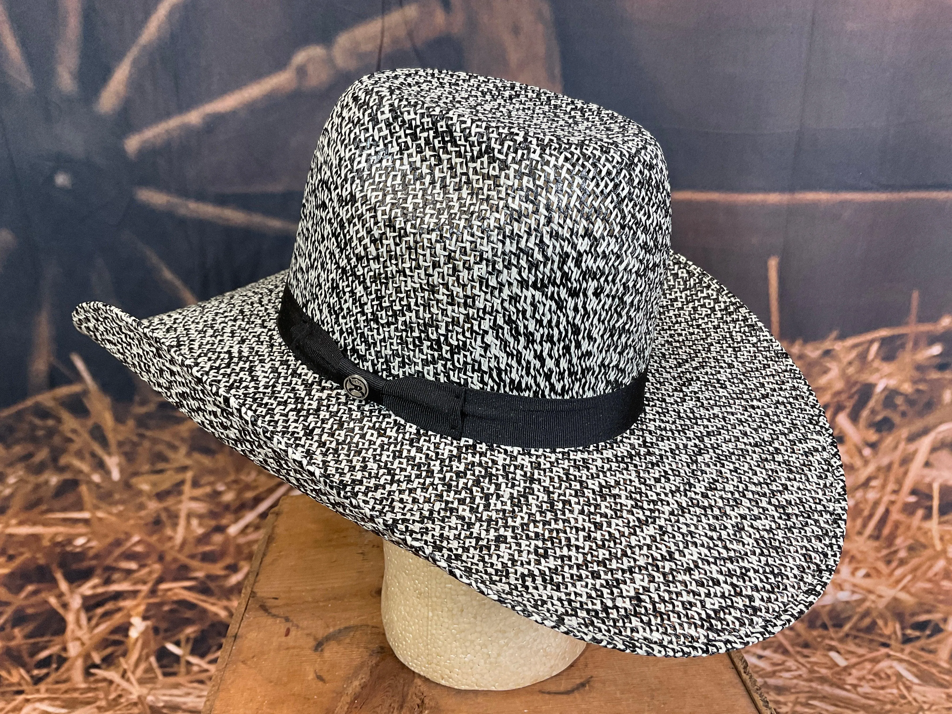 Hooey by Resistol Del Rio K Black/White Straw Cowboy Hat RSHODRK8342M