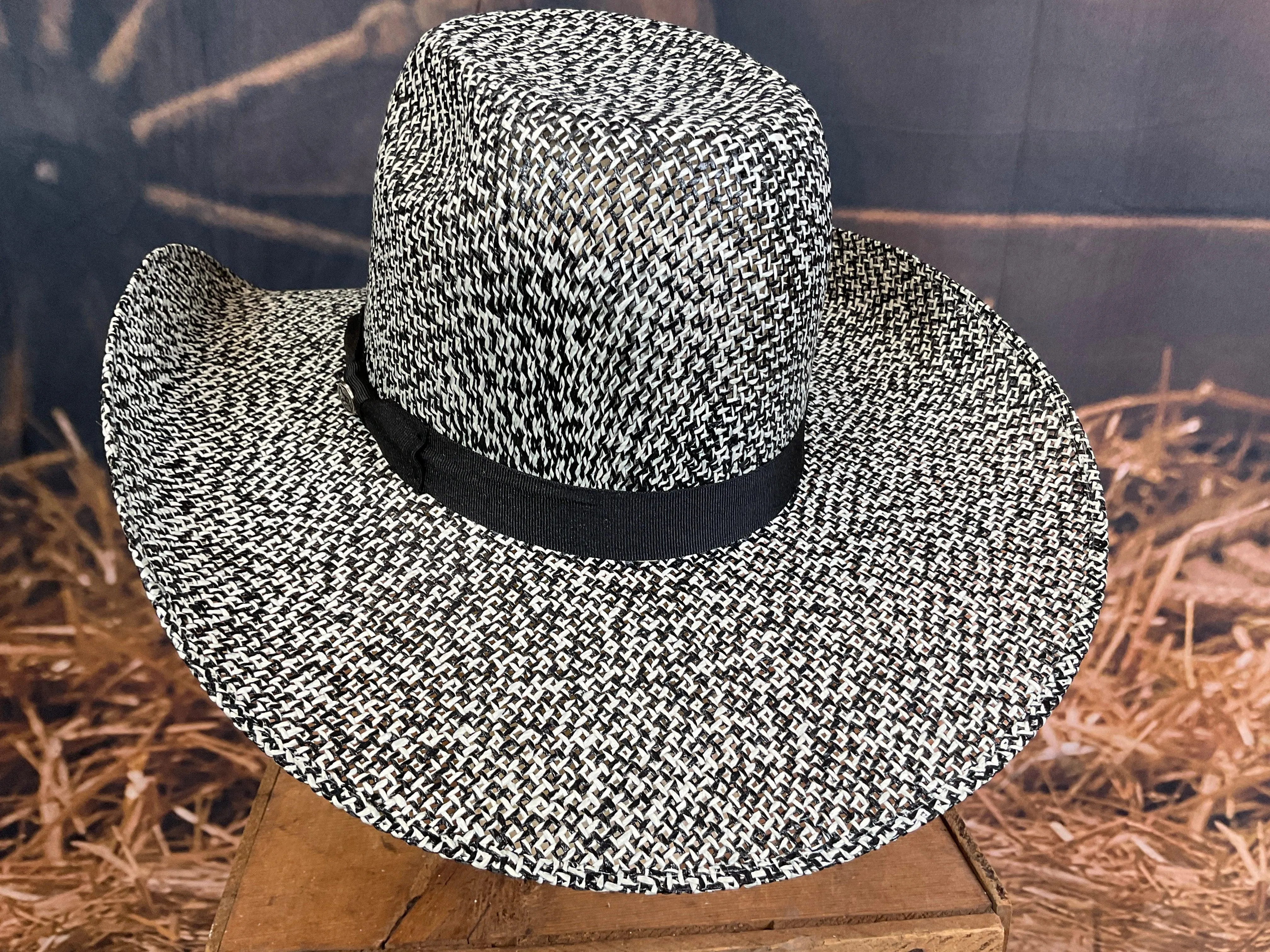 Hooey by Resistol Del Rio K Black/White Straw Cowboy Hat RSHODRK8342M