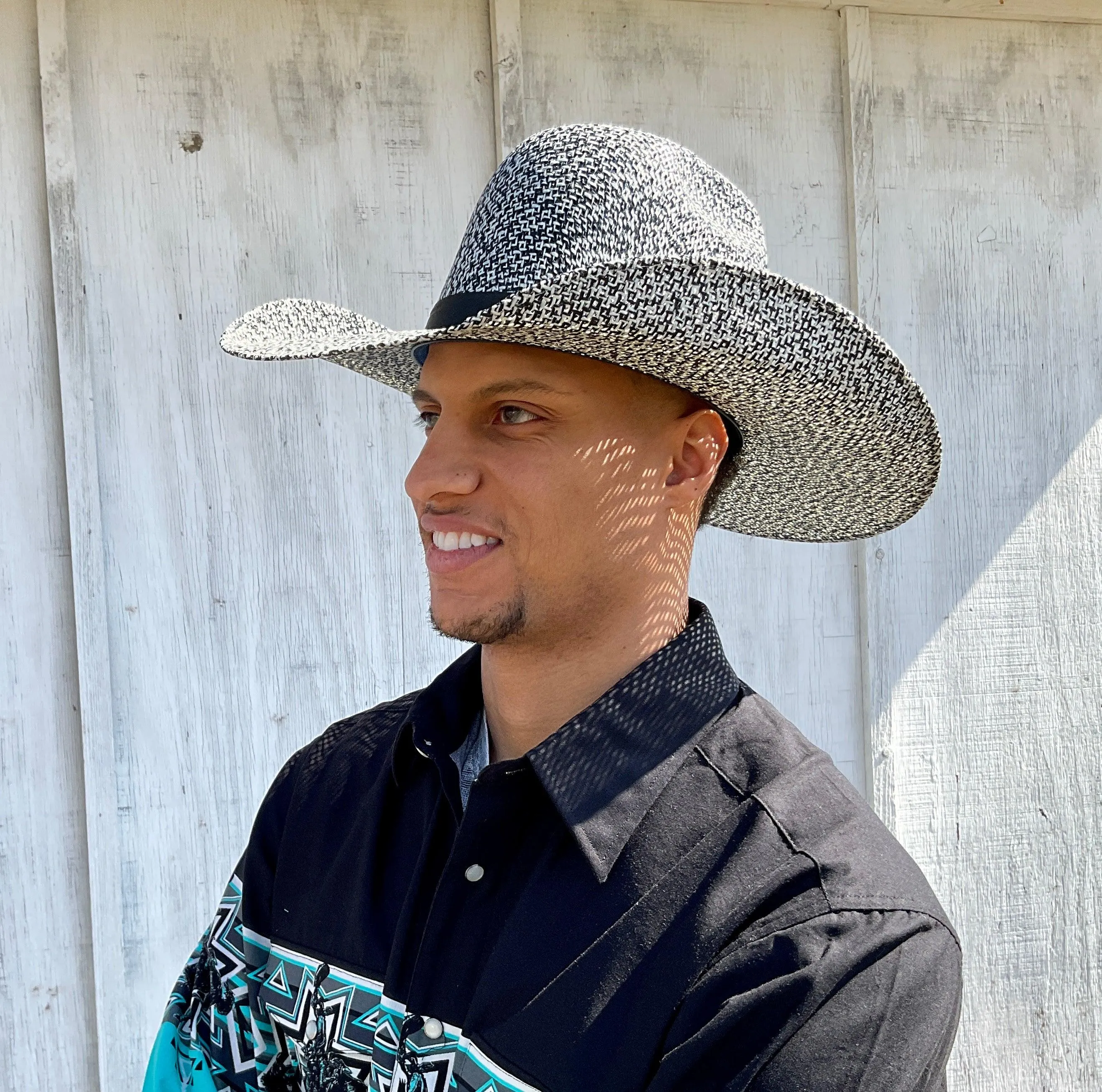 Hooey by Resistol Del Rio K Black/White Straw Cowboy Hat RSHODRK8342M