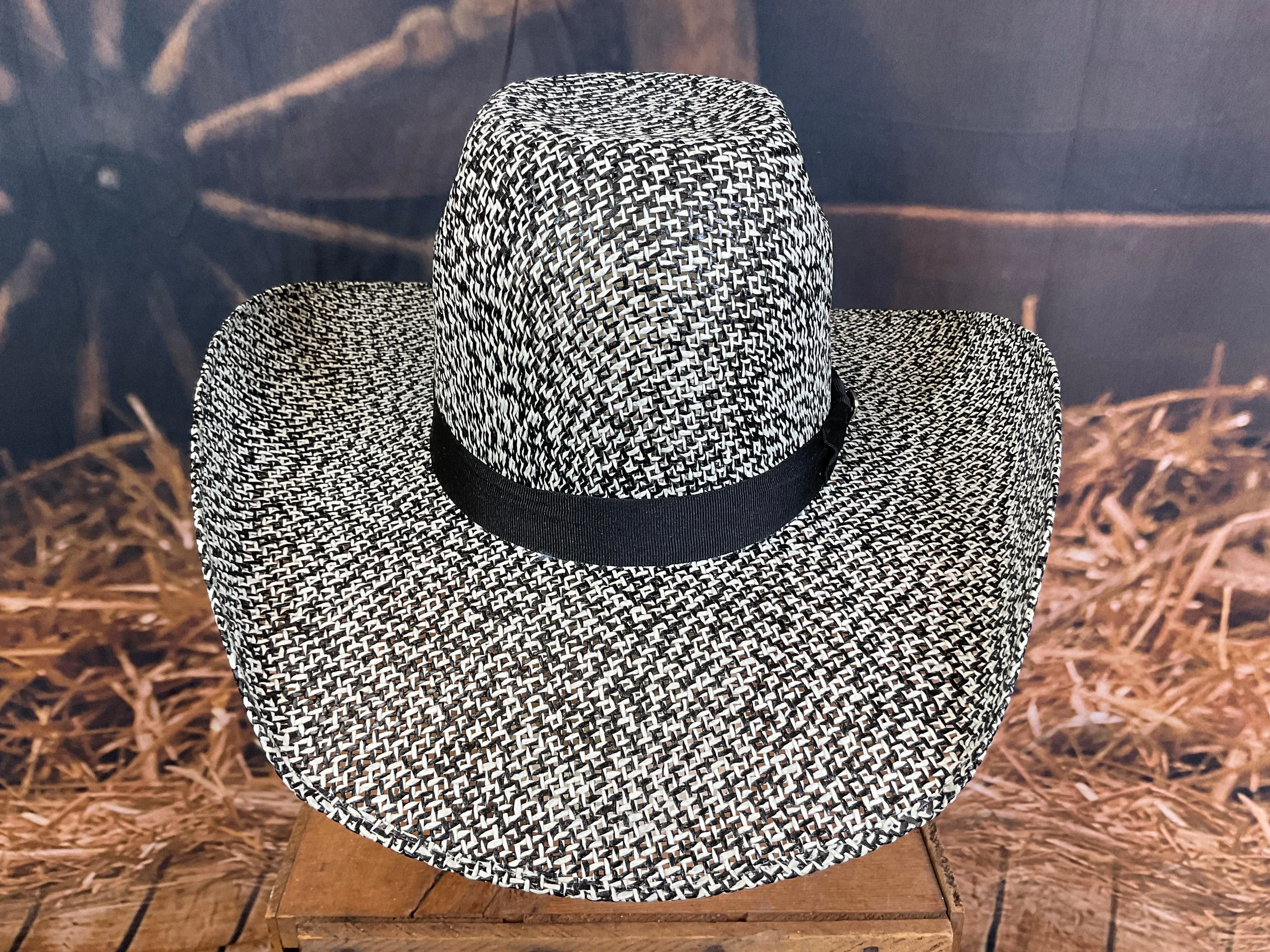 Hooey by Resistol Del Rio K Black/White Straw Cowboy Hat RSHODRK8342M