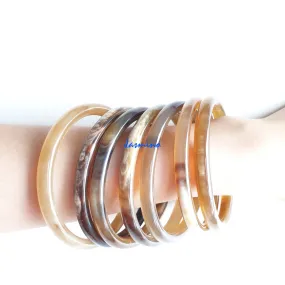 Hypoallergenic Minimalist Handmade Horn Bangle Bracelet J17377 [Set 7 Bracelets]