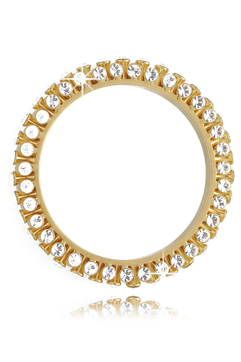 ISHARYA BLING Gold Crystal Bangle Bracelet