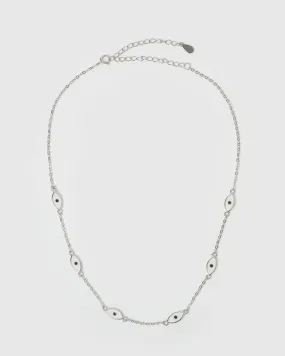 Izoa Providence Eye Choker Necklace Sterling Silver