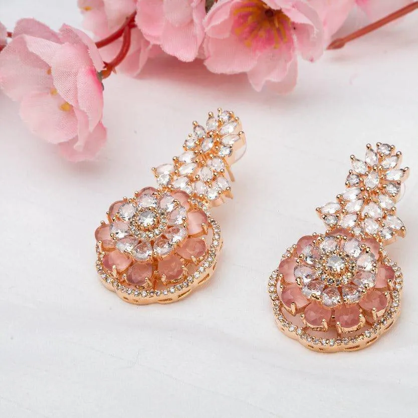 Jamila - American Diamond Necklace Set with Earrings