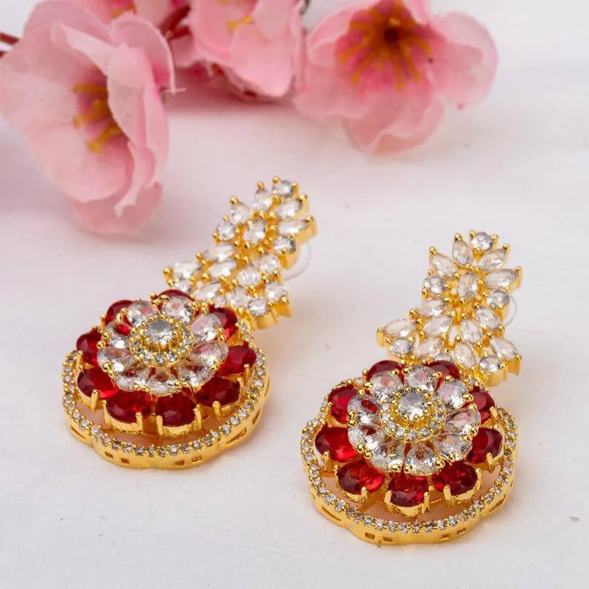 Jamila - American Diamond Necklace Set with Earrings
