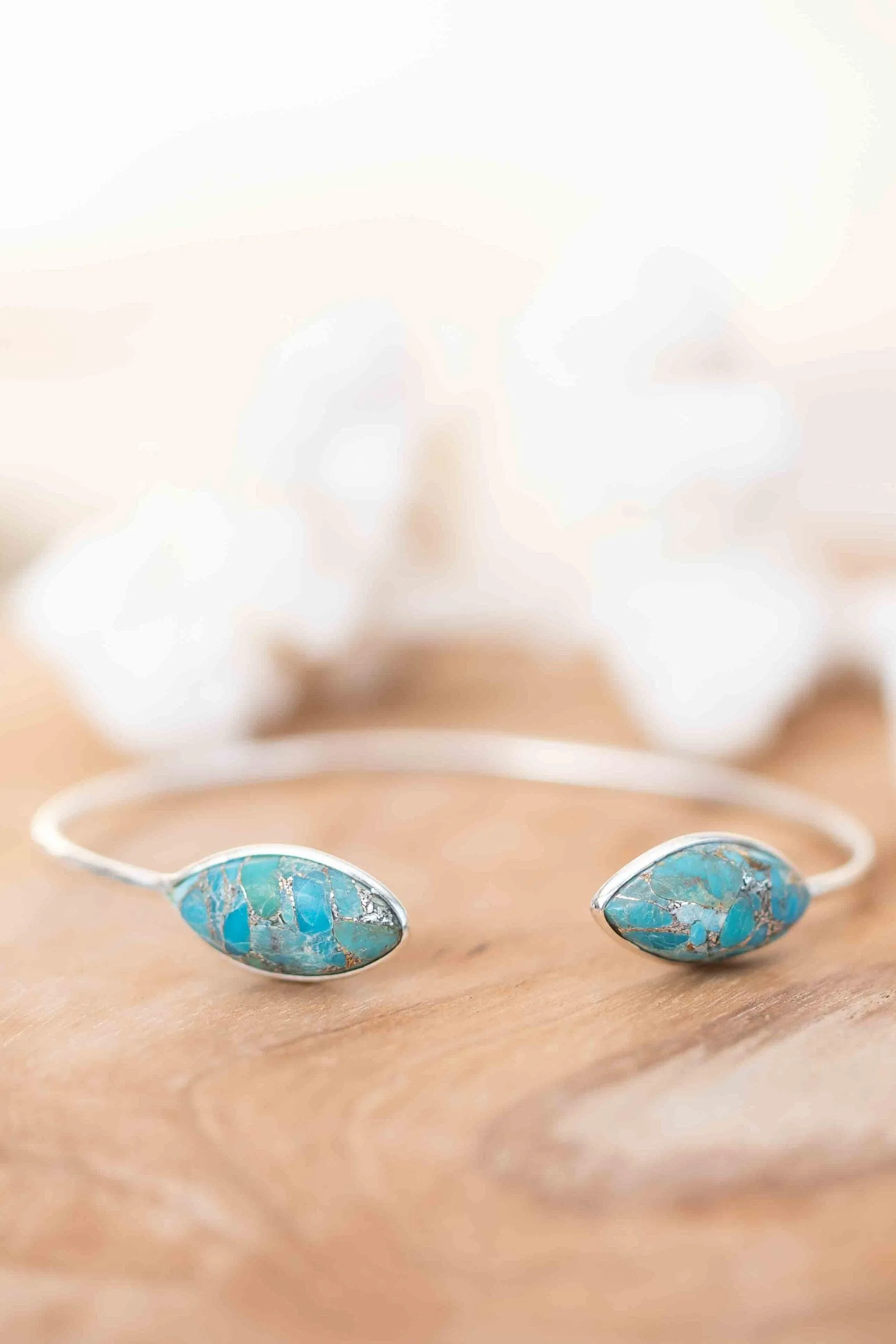 Jessyca Bracelet ~ Copper Turquoise ~ Silver Plated ~MB041B
